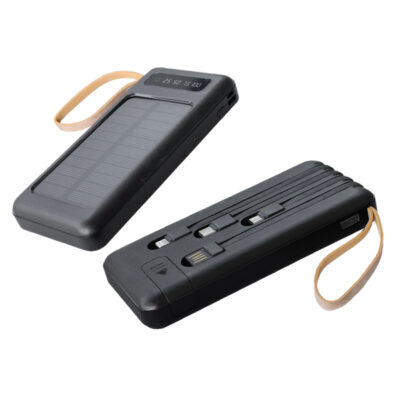 POWERplus Manta Solar Powerbank 10.000 mAh met afneembare laadkabels