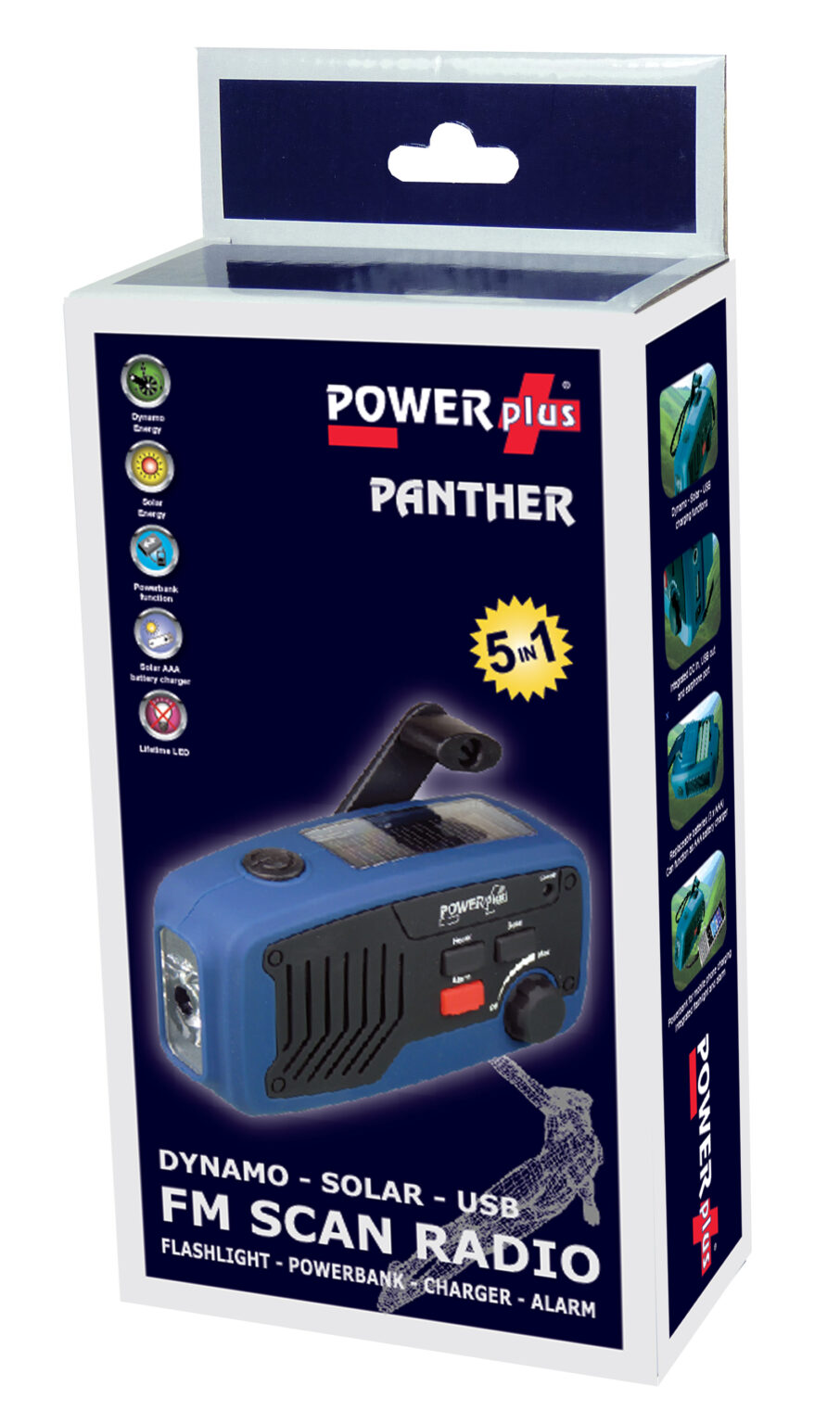POWERplus Panther FM Scan Radio Energiebesparende.nl